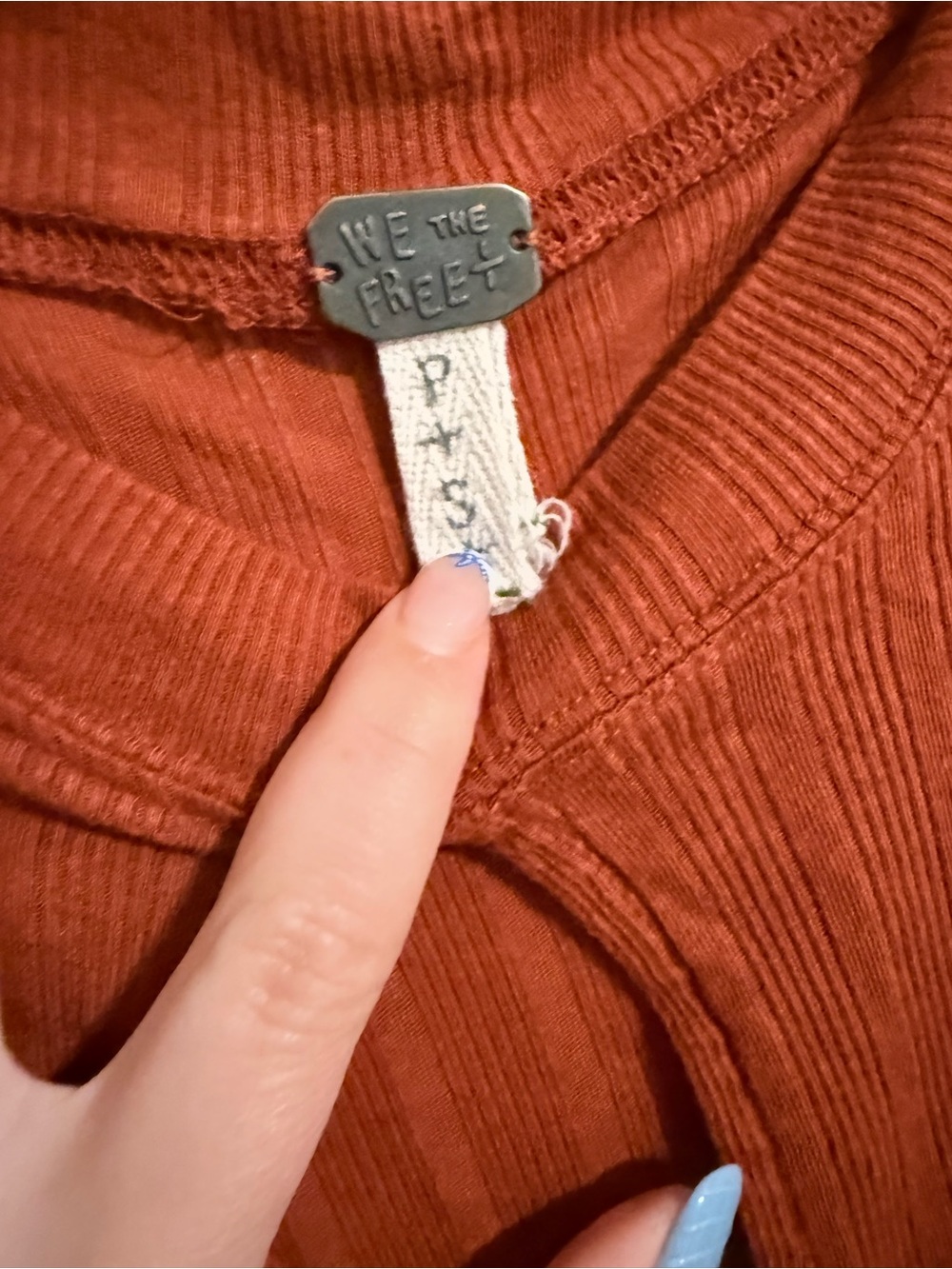 Free People Rust Keyhole Ribbed Tank - Picture 5 of 5